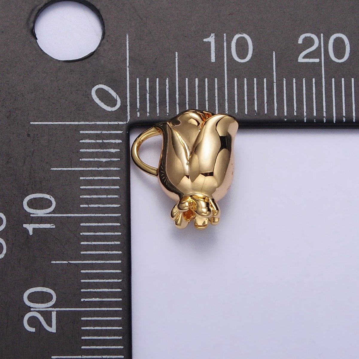 Rose Flower Themed Cup Add-On Charm in Gold & Silver | AC119 AC120 - DLUXCA