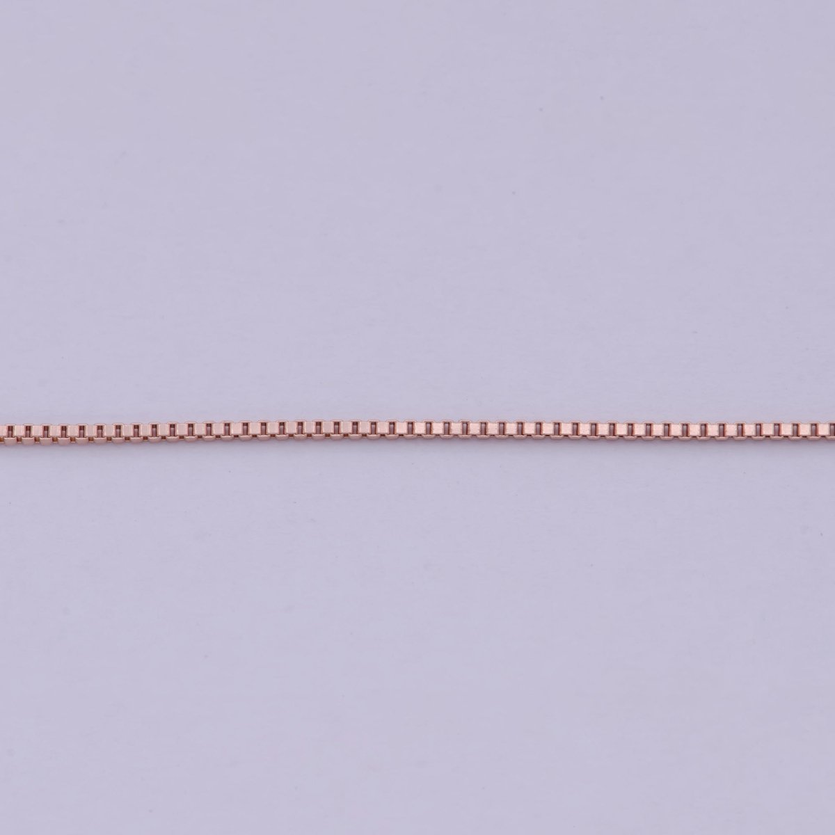 Rose Gold Box Chain Necklace 0.7mm, Delicate Dainty Layered Necklace, Everyday Necklace, Simple chain, Minimalist | WA-522 Clearance Pricing - DLUXCA
