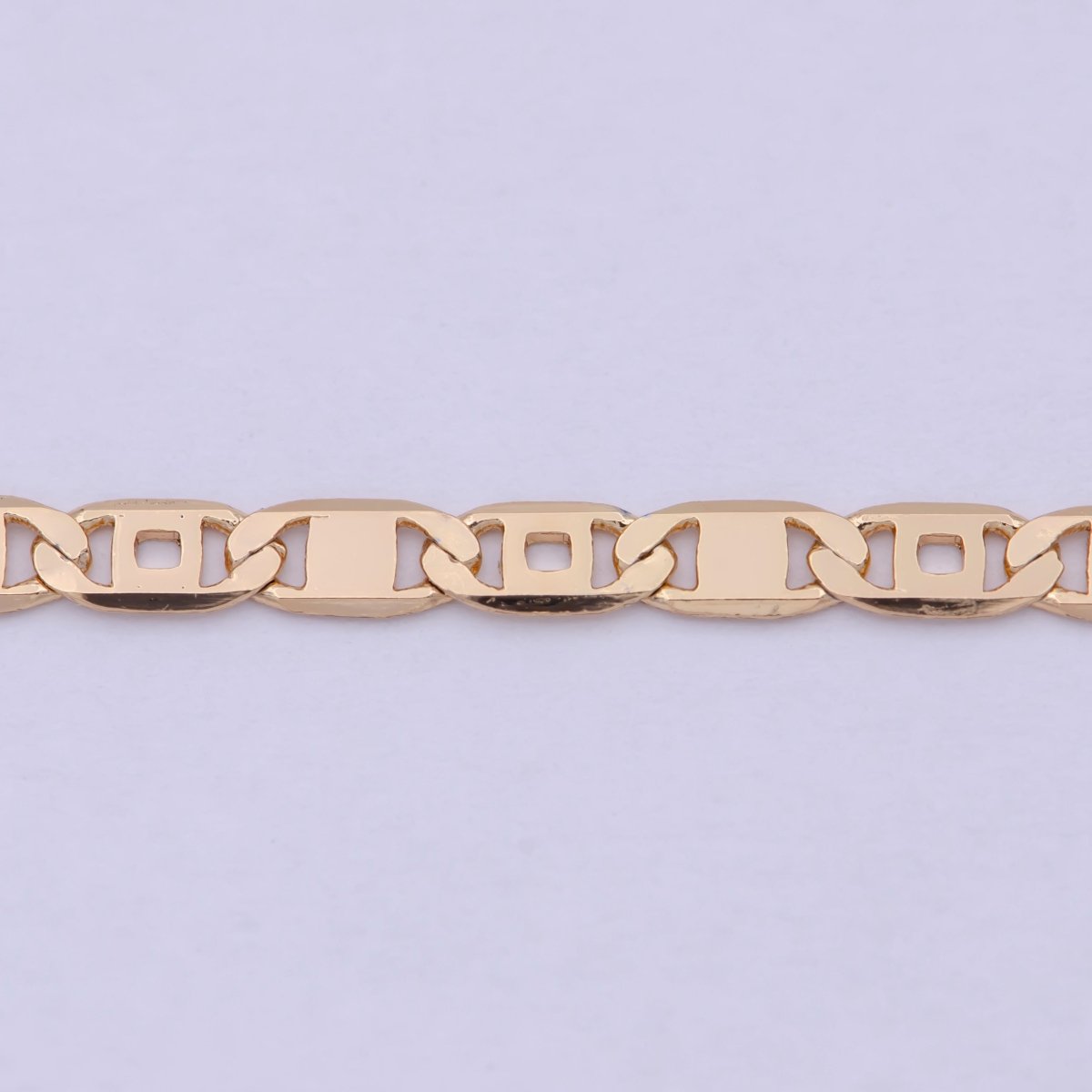 Rose Gold Mariner Link Chain Necklace, Rose Gold Filled Mariner Necklace, Anchor Link Chain Necklace 17.5 Inch | WA-804 Clearance Pricing - DLUXCA