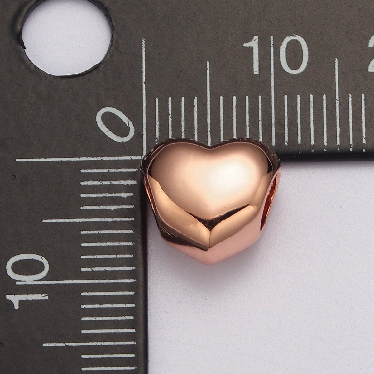 Rose Gold / Silver / Black Heart Spacer Beads, Heart Shape Spacer Charms Big Hole Bead High Quality Beads B-182 B-183 B-184 - DLUXCA