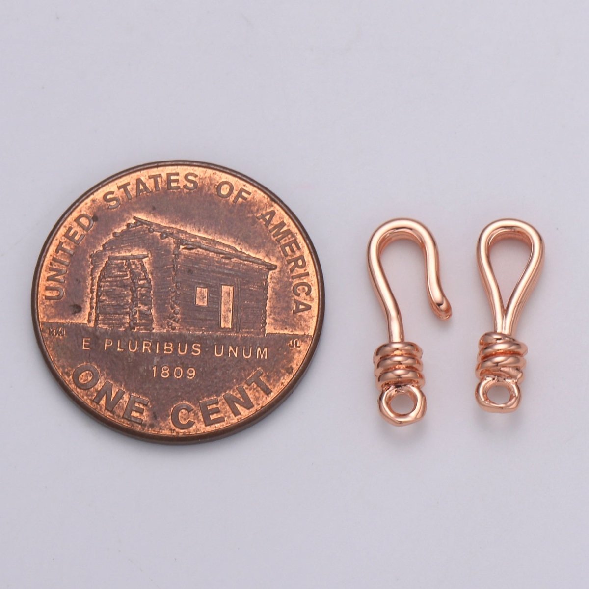 Round Leather Hook Clasp Gold Filled Jewelry Making Supplies K-645 K-647-K-648 - DLUXCA