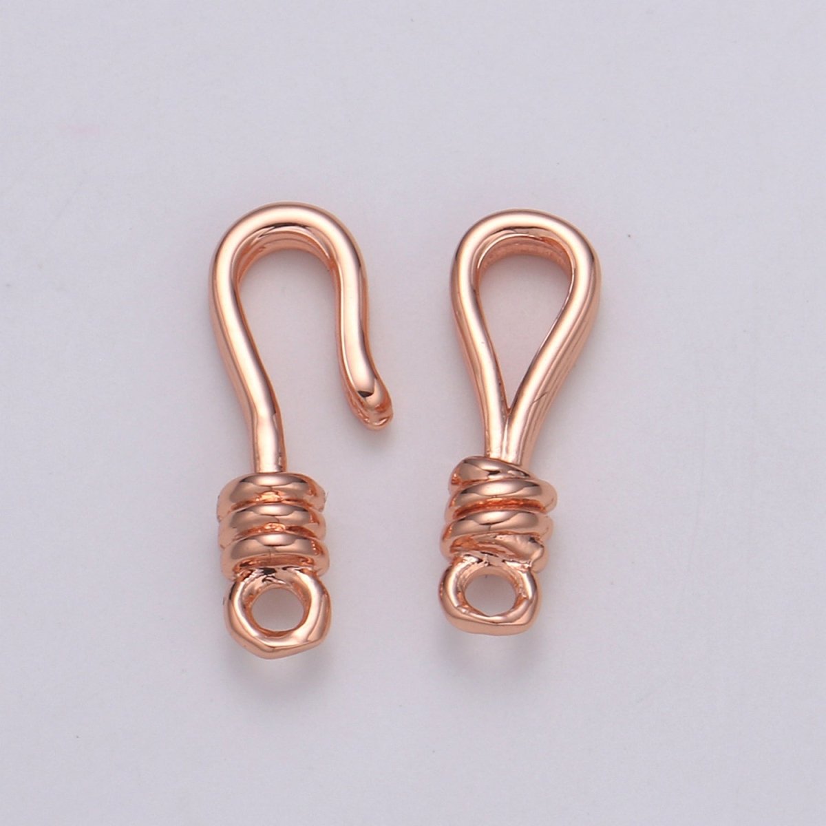 Round Leather Hook Clasp Gold Filled Jewelry Making Supplies K-645 K-647-K-648 - DLUXCA