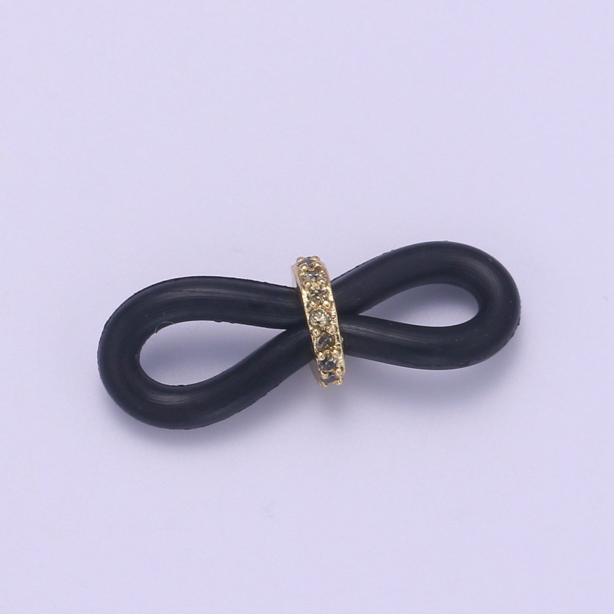 Rubber parts with Adjustable Cz Beads, Rubber Ends for Facemask Eyewear holder, One Pair of Rubber Grips, Replacement parts / One Pair L-238~L-253 - DLUXCA