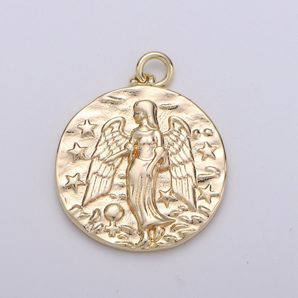 Vintage 14k gold disc charms on sale
