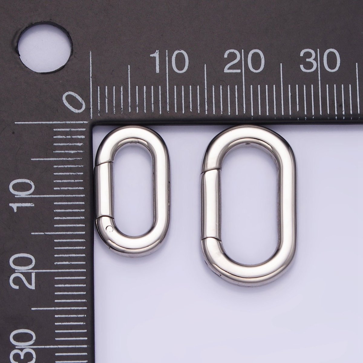 S925 Sterling Silver 18mm, 22mm Oblong Spring Gate Findings | SL-488 SL-489 - DLUXCA