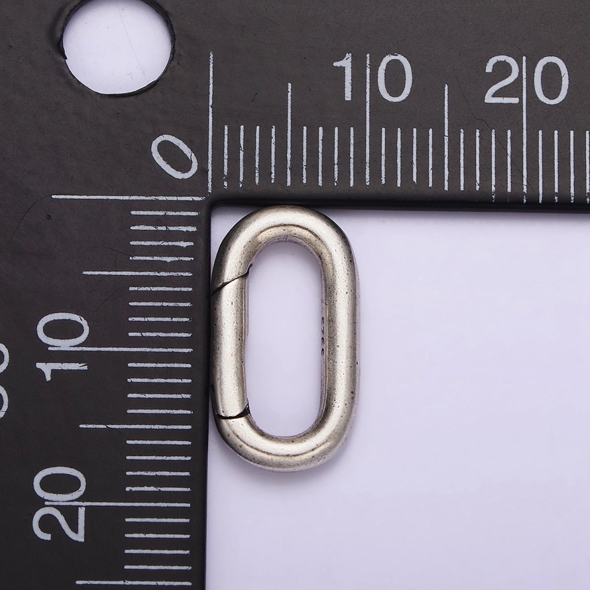 S925 Sterling Silver Hinged Oval Push Gate Ring Clasp Charm Pendants Interchangeable Connectors SL-306 - DLUXCA