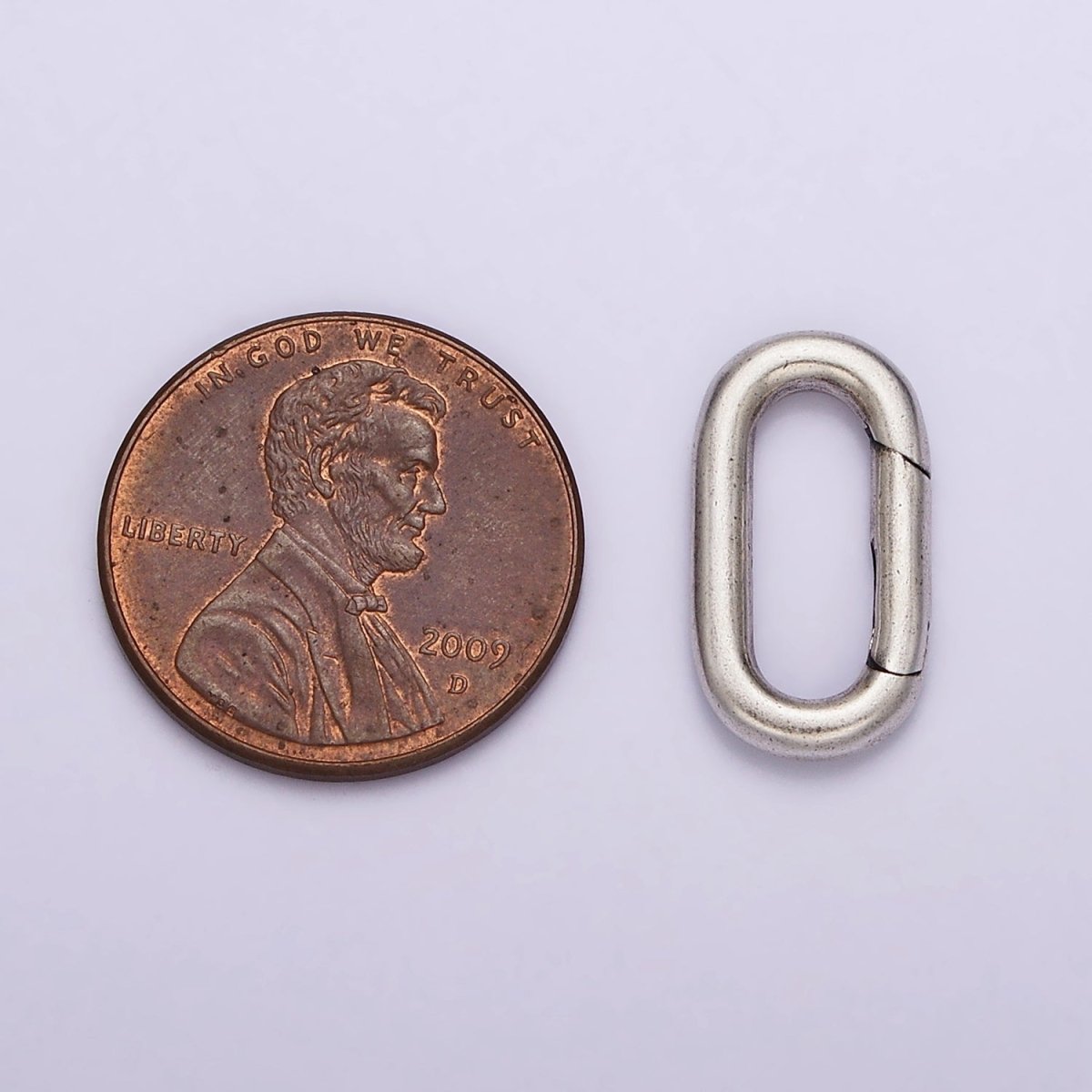 S925 Sterling Silver Hinged Oval Push Gate Ring Clasp Charm Pendants Interchangeable Connectors SL-306 - DLUXCA