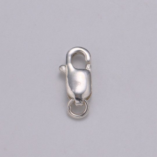 S925 Sterling Silver Oval Straight Lobster Claw Clasp Silver findings Clasp for Bracelet Necklaces Anklet Jewelry Supply Component SL-239~SL-243 - DLUXCA