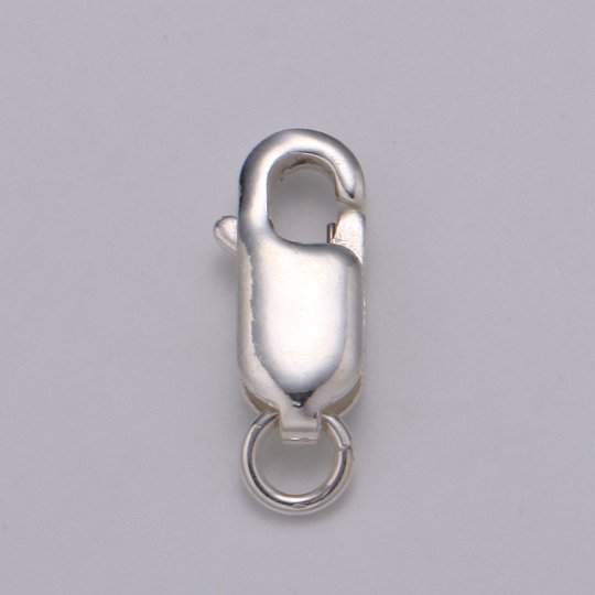 S925 Sterling Silver Oval Straight Lobster Claw Clasp Silver findings Clasp for Bracelet Necklaces Anklet Jewelry Supply Component SL-239~SL-243 - DLUXCA