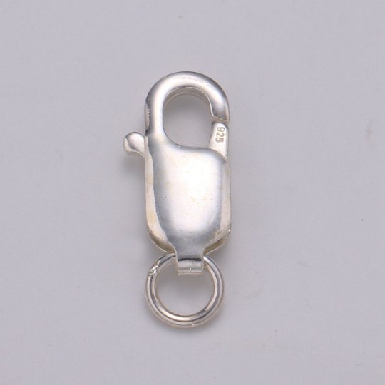 S925 Sterling Silver Oval Straight Lobster Claw Clasp Silver findings Clasp for Bracelet Necklaces Anklet Jewelry Supply Component SL-239~SL-243 - DLUXCA