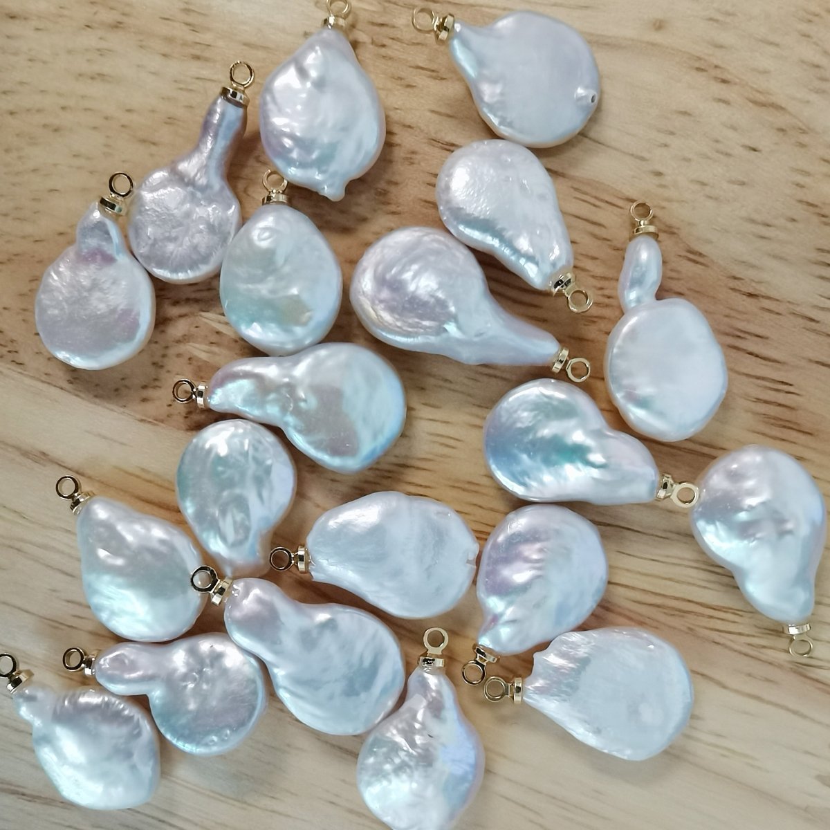 Semi Baroque Freshwater Pearl Charm P-1797 - DLUXCA