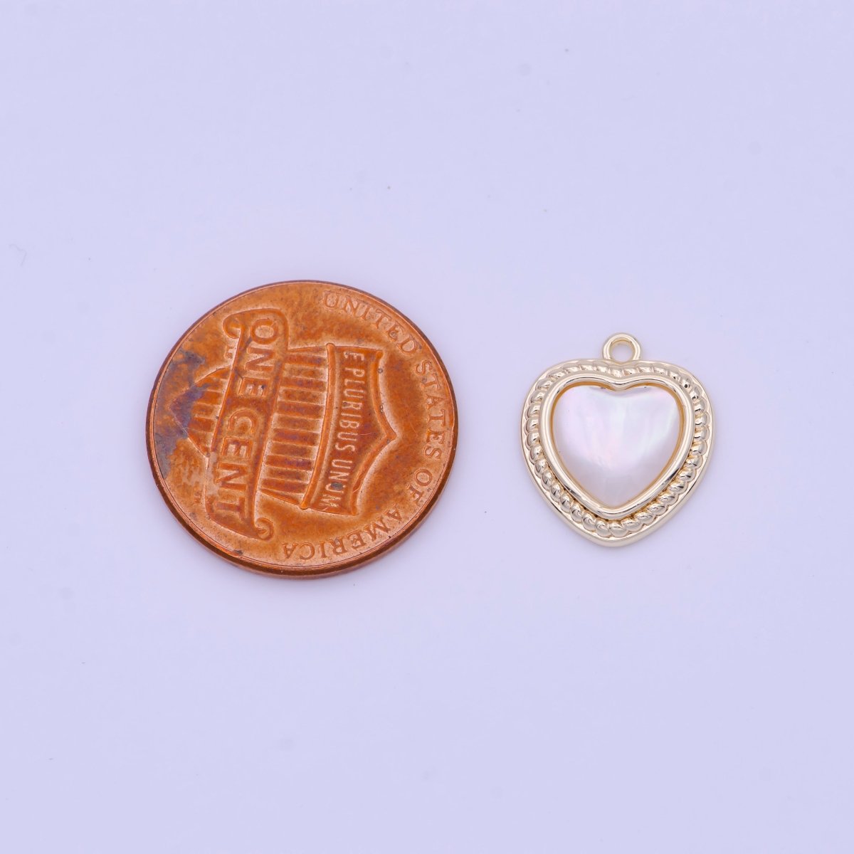 Shell Pearl Heart Love Braided Charm in Gold & Silver | D-290 D-333 - DLUXCA