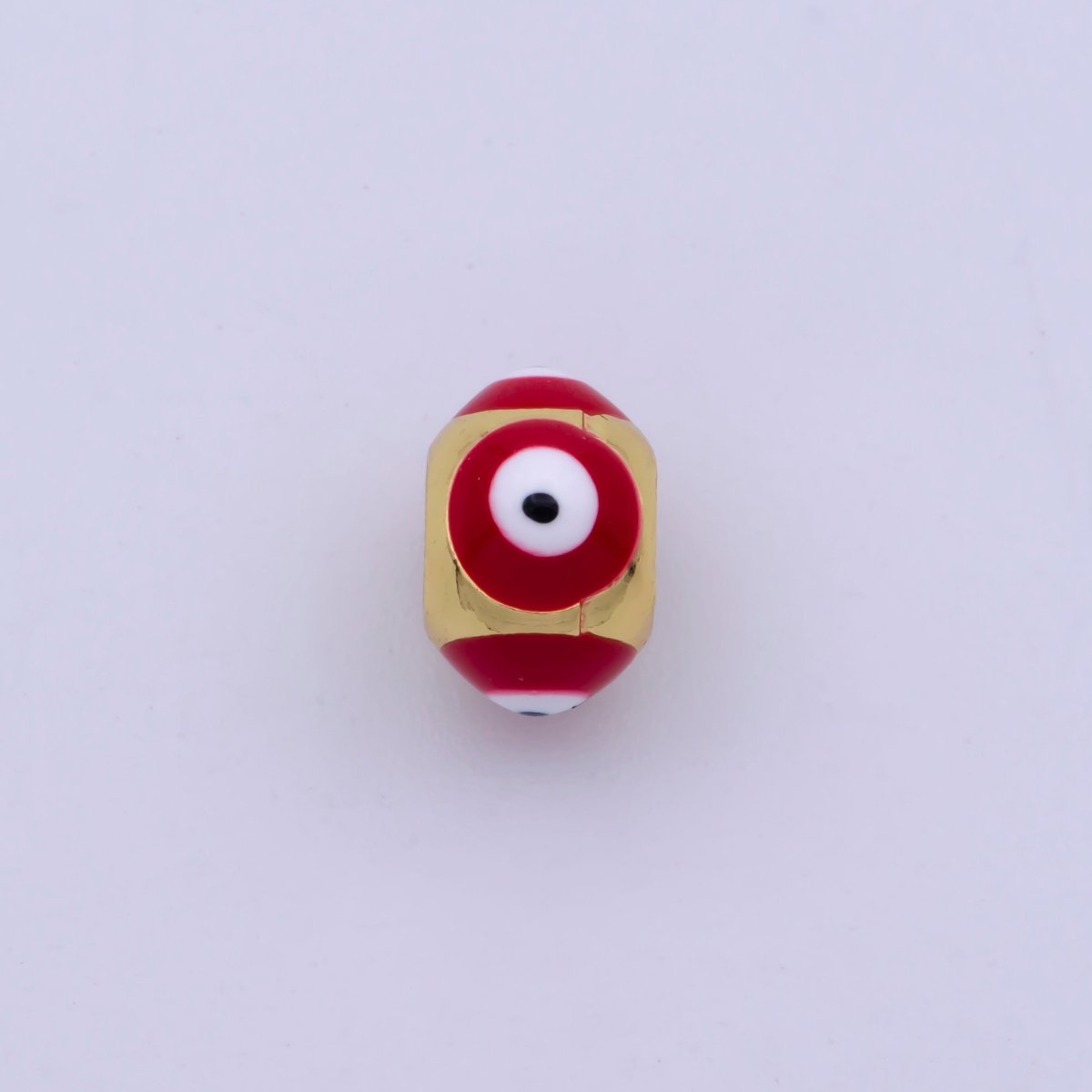Shiny Gold Filled Evil Eye Beads, Blue White Enamel Evil Eye Spacer Bead Charm Connector for Bracelet B-663 to B-666 - DLUXCA