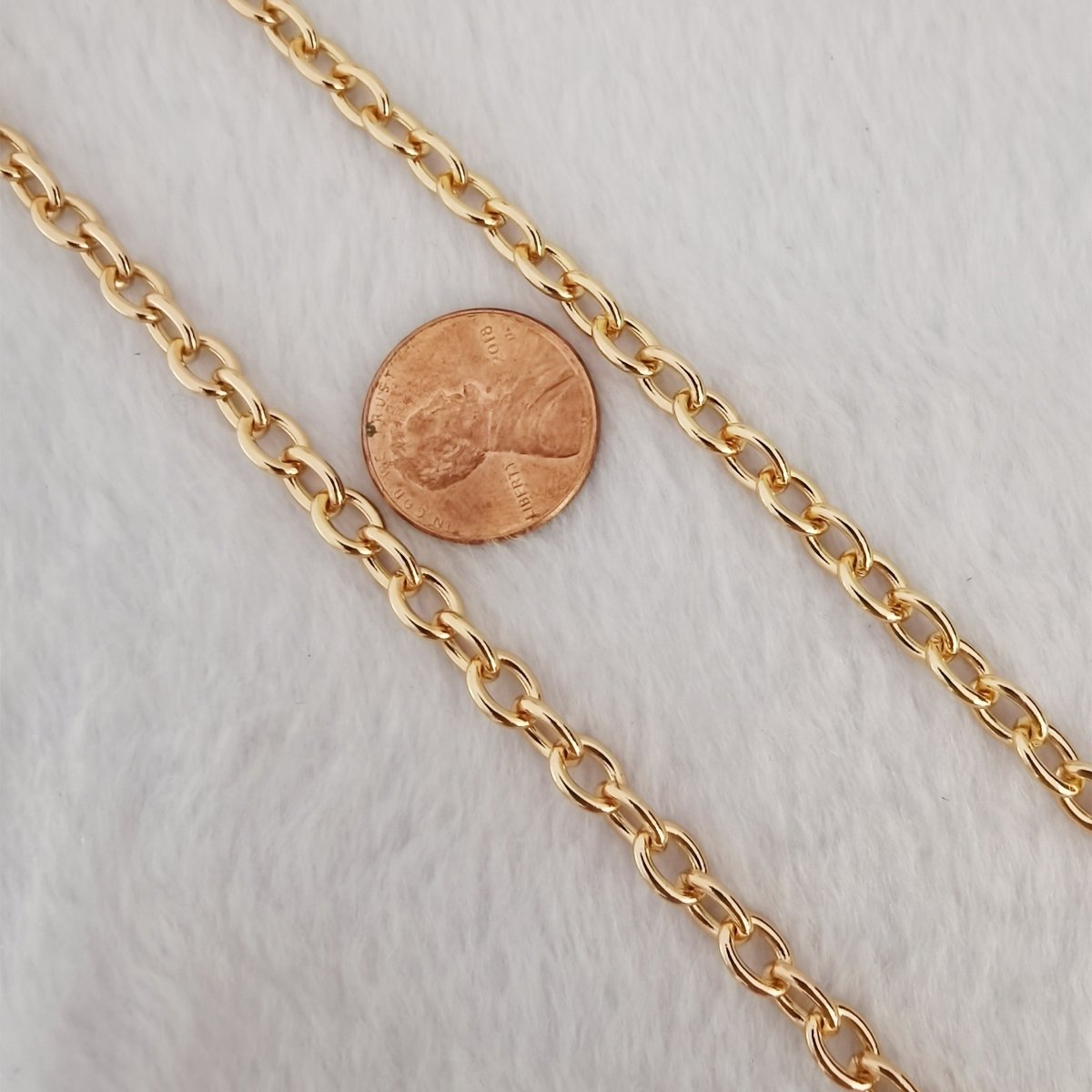 Silver, 18K Gold, 24K Gold Filled ROLO Chain Sold By Yard For Jewelry Making, Necklace Bracelet Anklet Component Supply | ROLL-473(XP-001), ROLL-476(XP-005), ROLL-477(XP-004) Clearance Pricing - DLUXCA