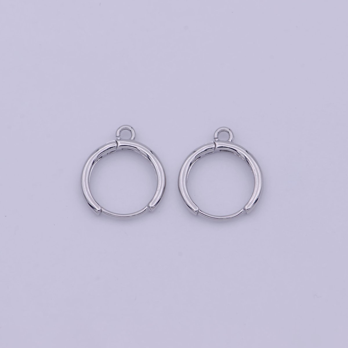 Silver Earring Findings, plain Leverback Findings 13.9x15.9mm L-642 - DLUXCA