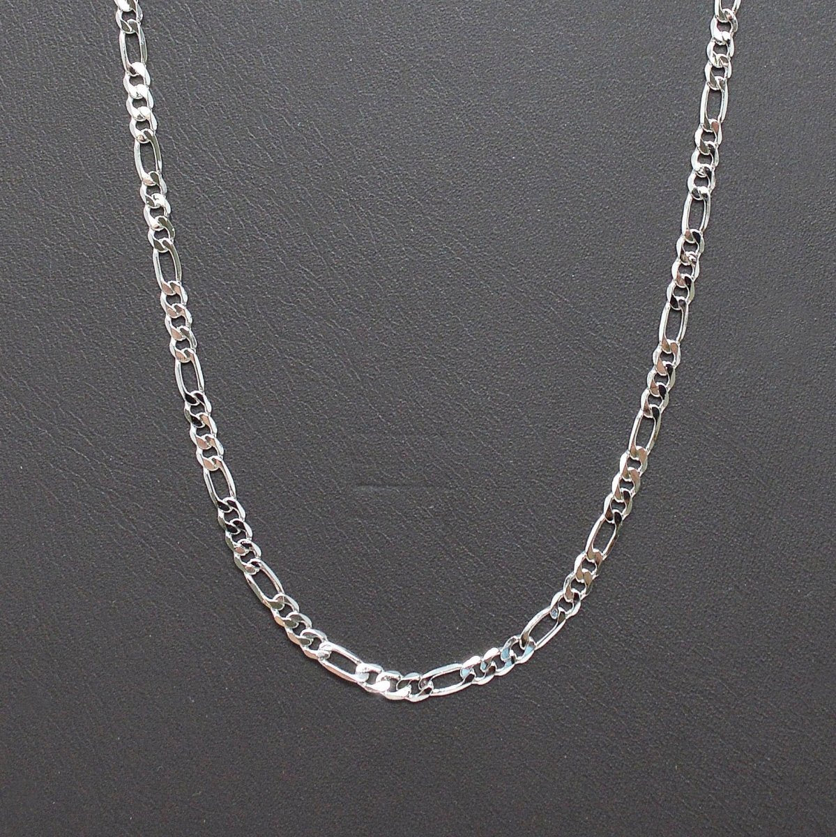 Silver Figaro Chain 20 inch Figaro Necklace with lobster clasp 2.5mm Figaro for men woman | CN-1015 Clearance Pricing - DLUXCA