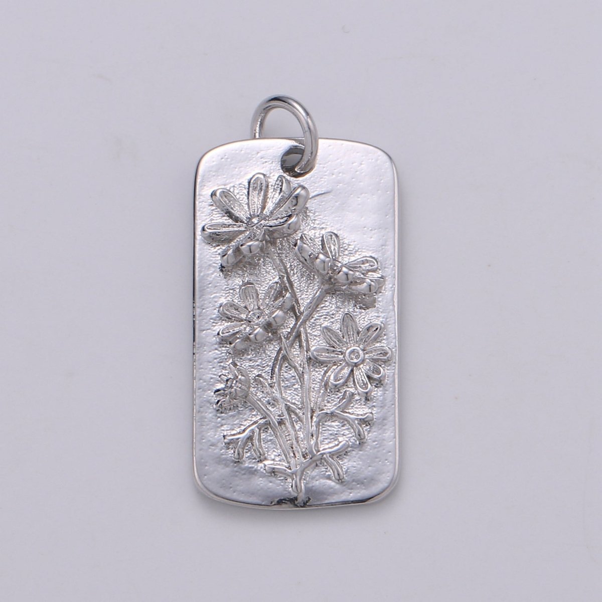Silver Flower Charms, Wild Flower Pendant, Dainty Flower Charm, Small SunFlower Daisy, Hibiscus Charm for Necklace Floral Flower Jewelry D-844 TO D-852 - DLUXCA