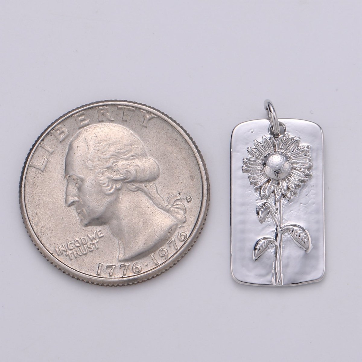 Silver Flower Charms, Wild Flower Pendant, Dainty Flower Charm, Small SunFlower Daisy, Hibiscus Charm for Necklace Floral Flower Jewelry D-844 TO D-852 - DLUXCA