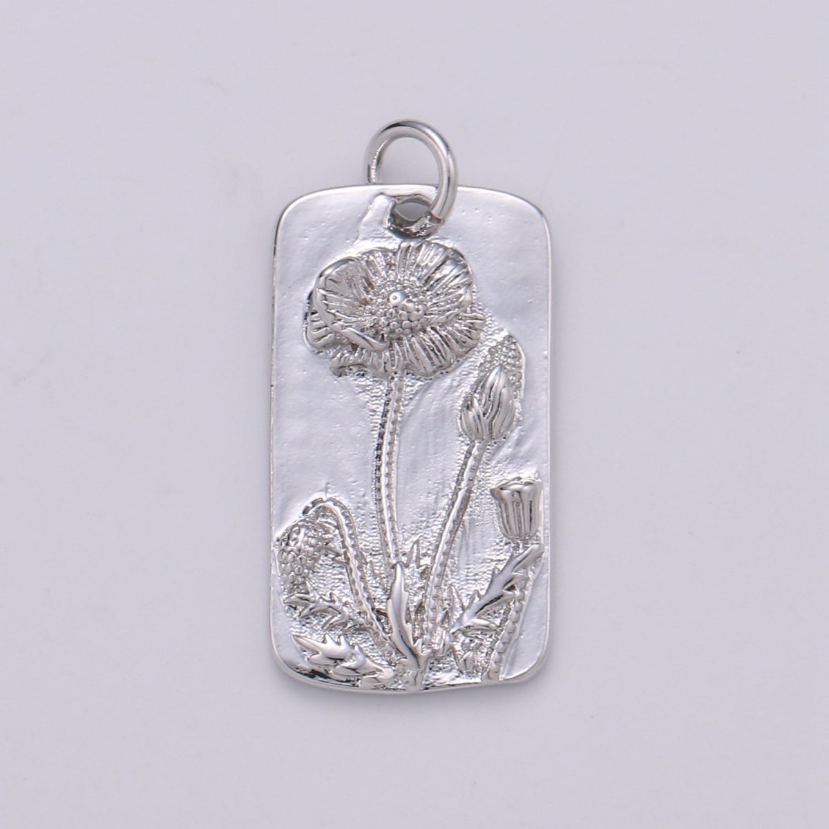 Silver Flower Charms, Wild Flower Pendant, Dainty Flower Charm, Small SunFlower Daisy, Hibiscus Charm for Necklace Floral Flower Jewelry D-844 TO D-852 - DLUXCA