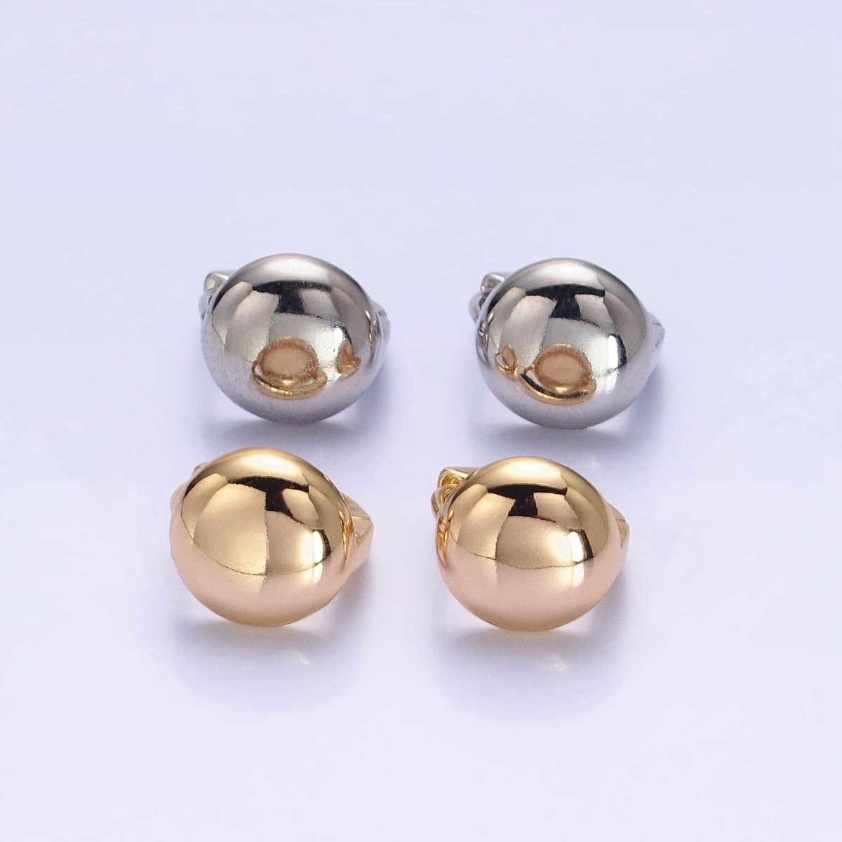Silver, Gold 12mm Round Geometric Circular Cartilage Huggie Earrings | AB892 AB909 - DLUXCA