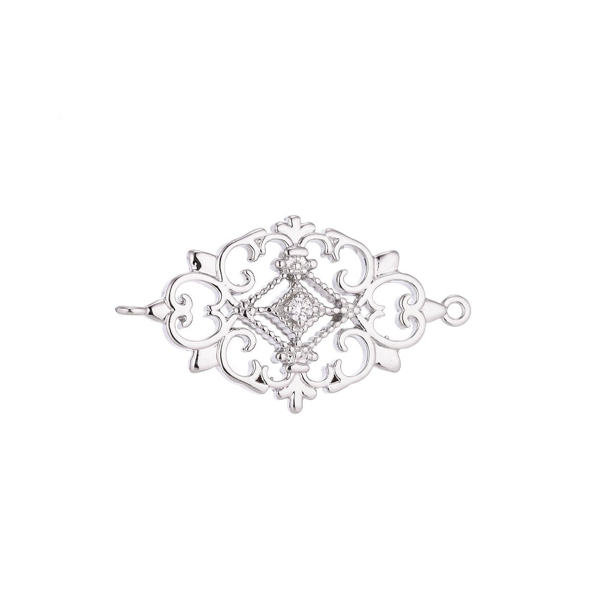 Silver Gold Filled Ancient Style link Connector for Earring Bracelet Necklace F-050 - DLUXCA