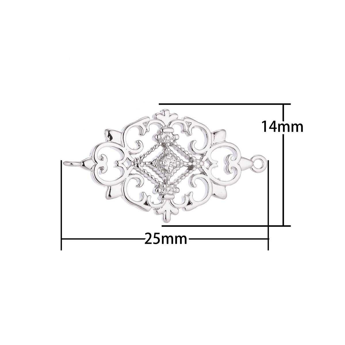 Silver Gold Filled Ancient Style link Connector for Earring Bracelet Necklace F-050 - DLUXCA