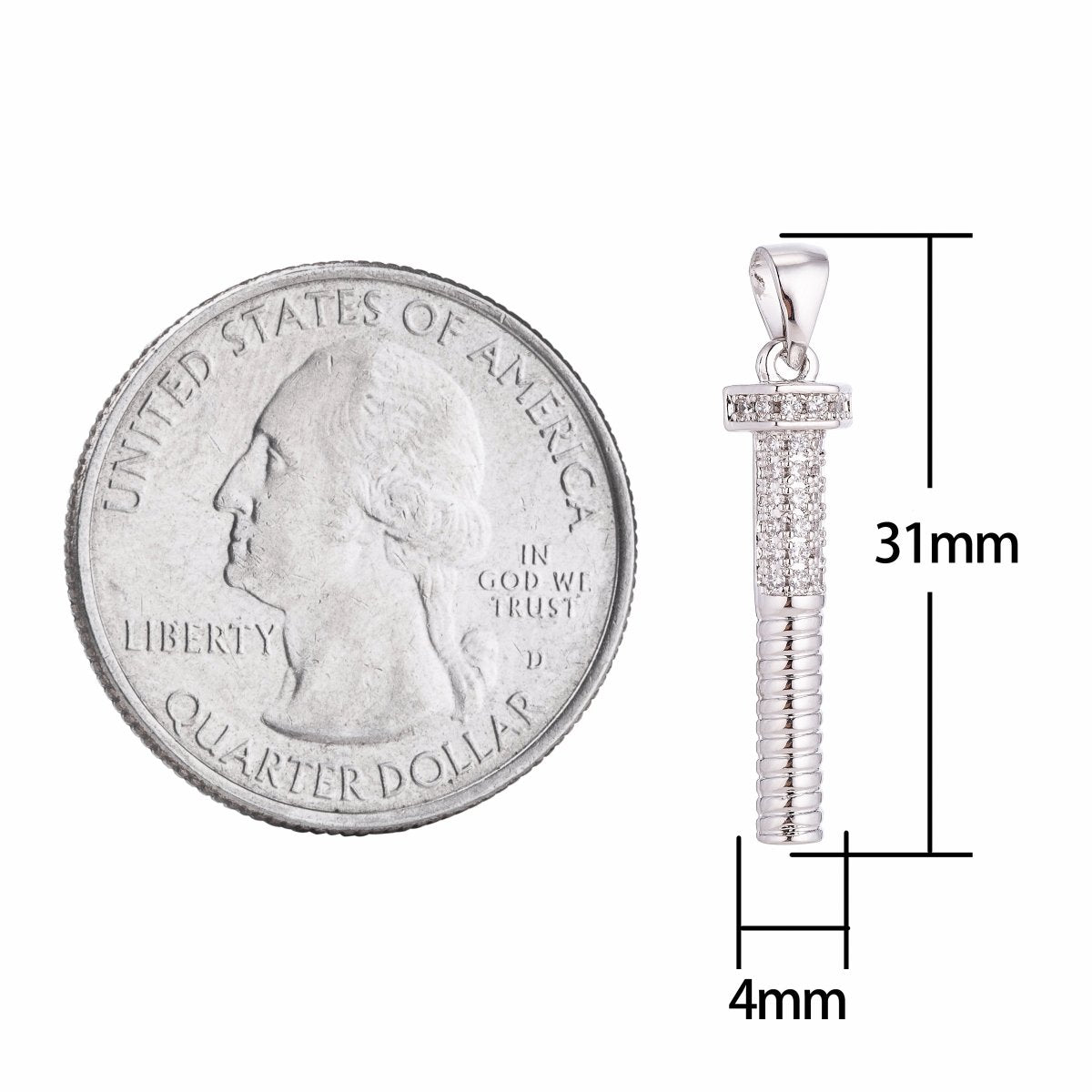Silver Gold Filled Screw Pendants For DIY Jewelry Making H-161 - DLUXCA