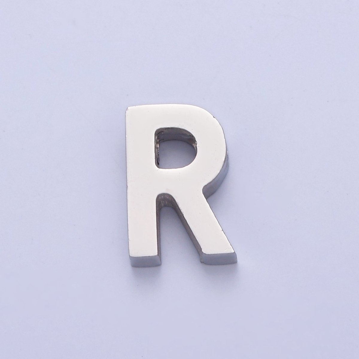 Silver Initial Alphabet Bead Charm For DIY Necklace Making, W-783~W-808 - DLUXCA