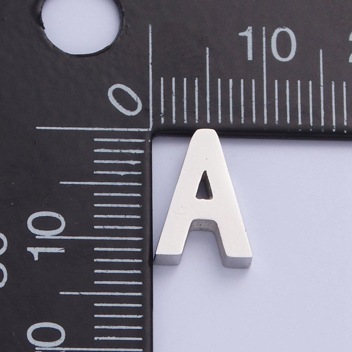 Silver Initial Alphabet Bead Charm For DIY Necklace Making, W-783~W-808 - DLUXCA