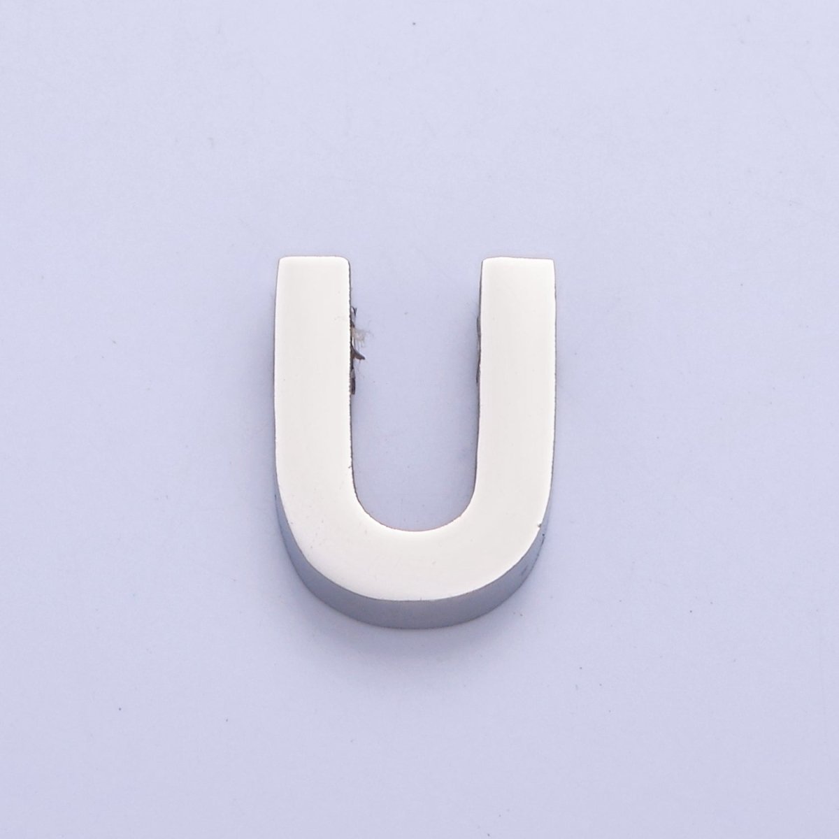 Silver Initial Alphabet Bead Charm For DIY Necklace Making, W-783~W-808 - DLUXCA