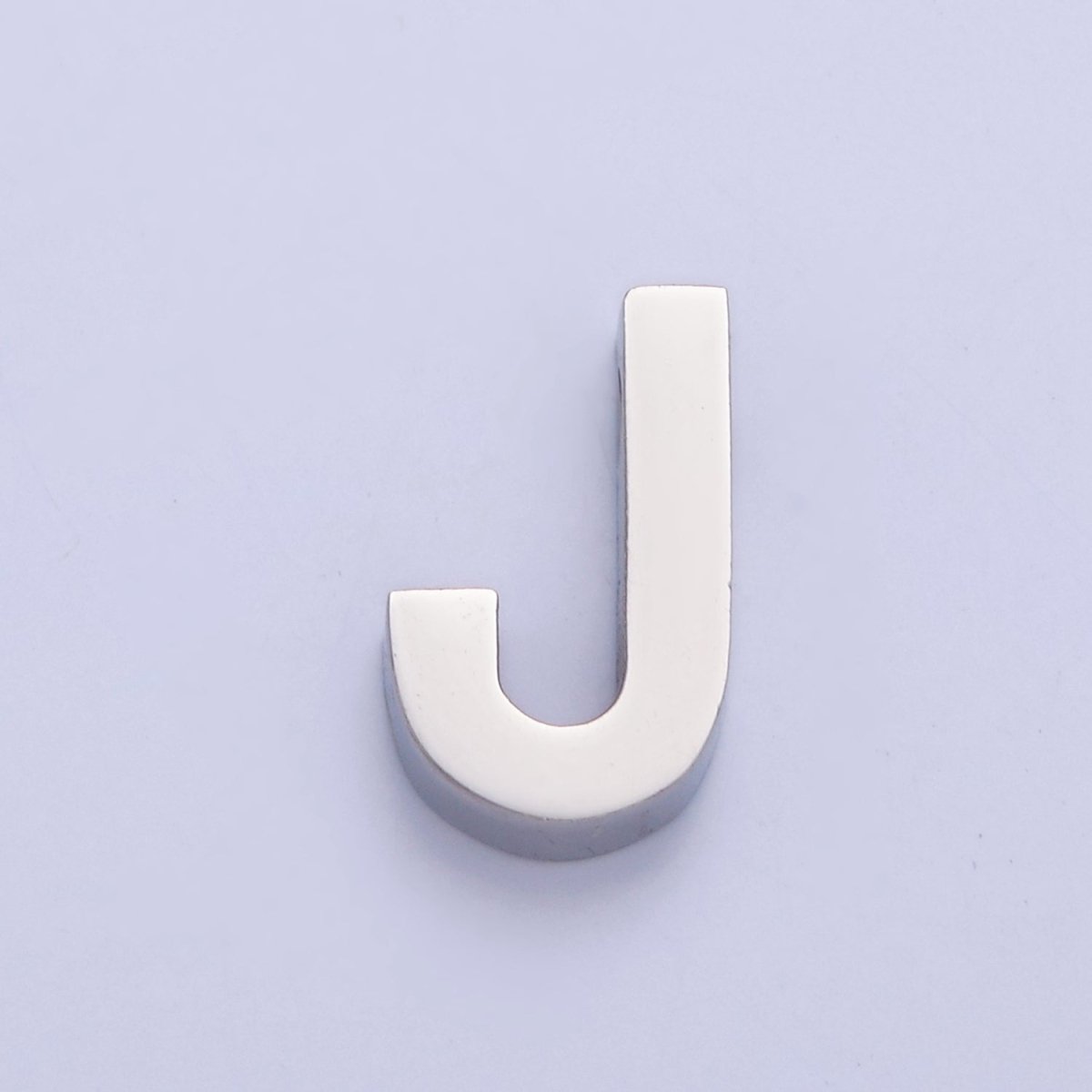 Silver Initial Alphabet Bead Charm For DIY Necklace Making, W-783~W-808 - DLUXCA