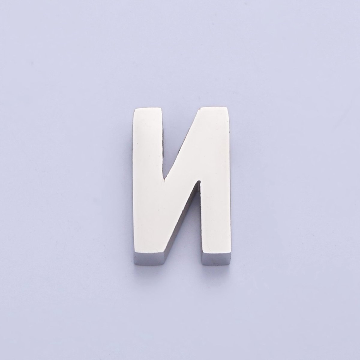 Silver Initial Alphabet Bead Charm For DIY Necklace Making, W-783~W-808 - DLUXCA