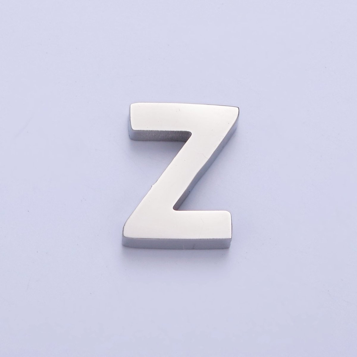 Silver Initial Alphabet Bead Charm For DIY Necklace Making, W-783~W-808 - DLUXCA