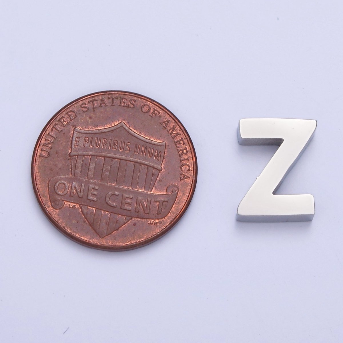 Silver Initial Alphabet Bead Charm For DIY Necklace Making, W-783~W-808 - DLUXCA