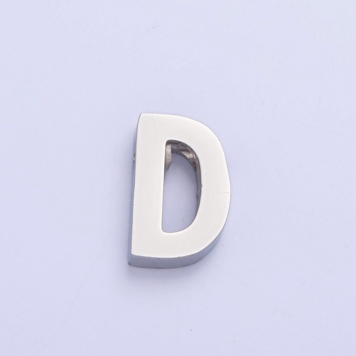 Silver Initial Alphabet Bead Charm For DIY Necklace Making, W-783~W-808 - DLUXCA