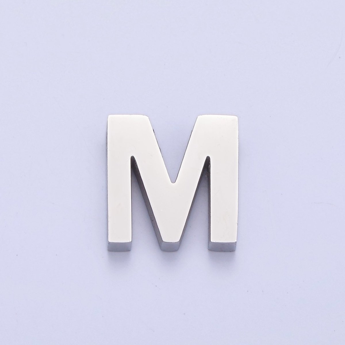 Silver Initial Alphabet Bead Charm For DIY Necklace Making, W-783~W-808 - DLUXCA