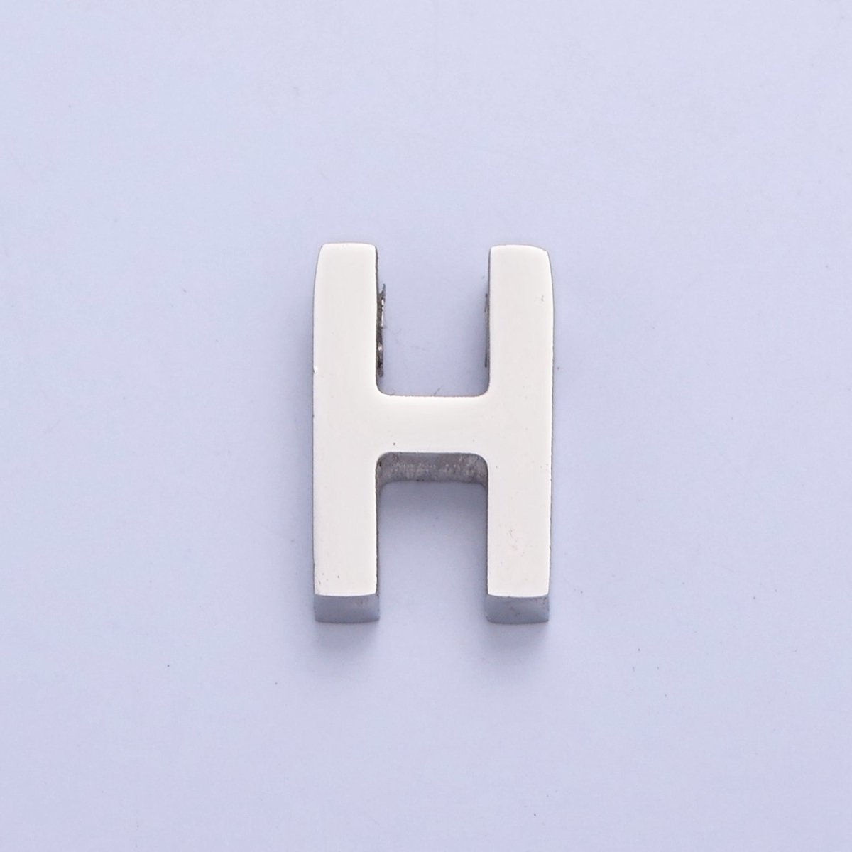 Silver Initial Alphabet Bead Charm For DIY Necklace Making, W-783~W-808 - DLUXCA