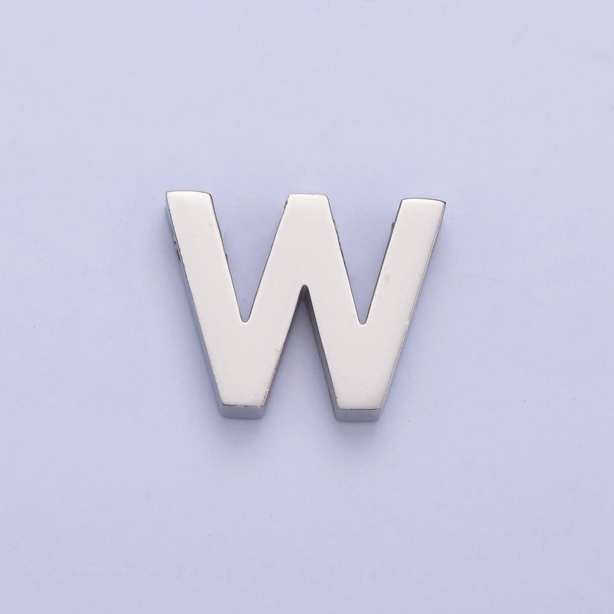 Silver Initial Alphabet Bead Charm For DIY Necklace Making, W-783~W-808 - DLUXCA