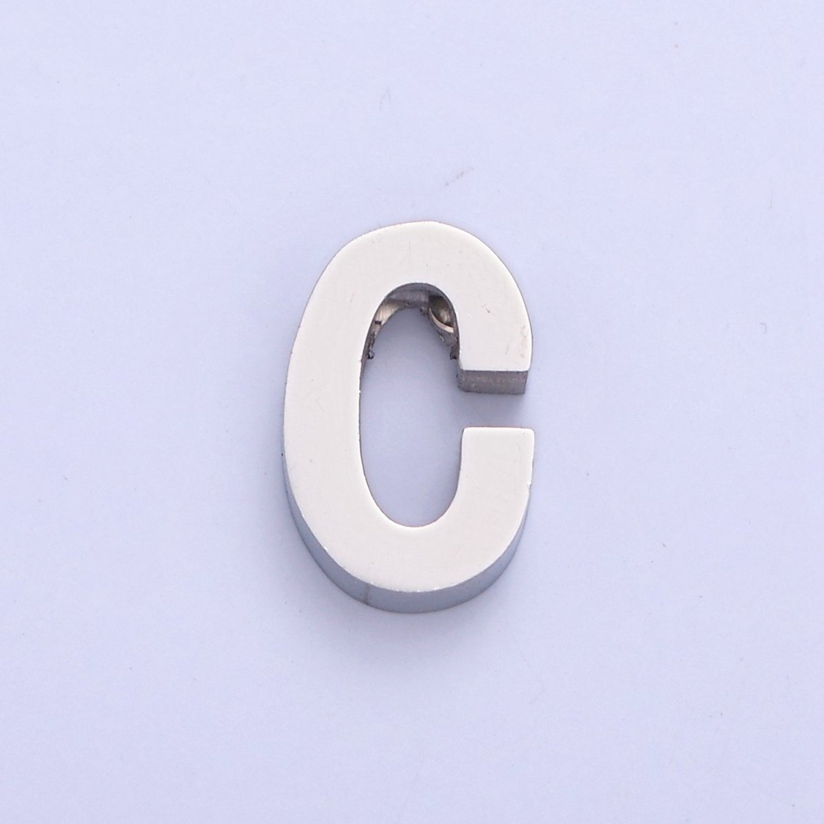 Silver Initial Alphabet Bead Charm For DIY Necklace Making, W-783~W-808 - DLUXCA