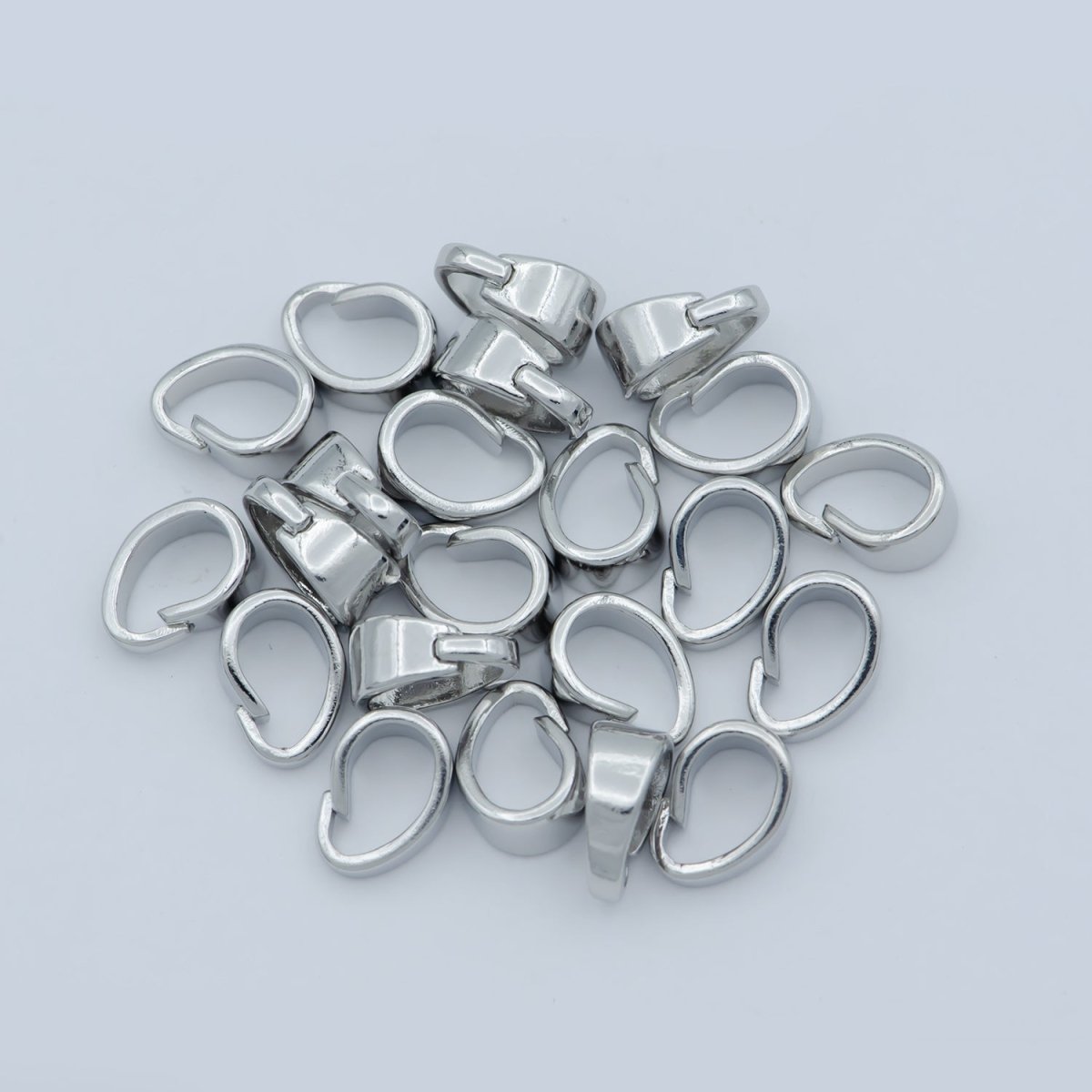 Silver Open Jump Ring White Gold Filled Pendant Hook Ring For DIY Jewelry Making Necklace Supplies Findings Kit L-397 - DLUXCA