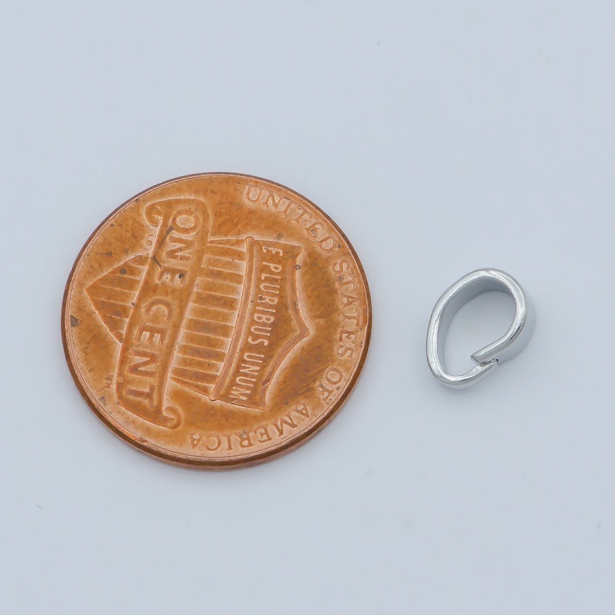 Silver Open Jump Ring White Gold Filled Pendant Hook Ring For DIY Jewelry Making Necklace Supplies Findings Kit L-397 - DLUXCA