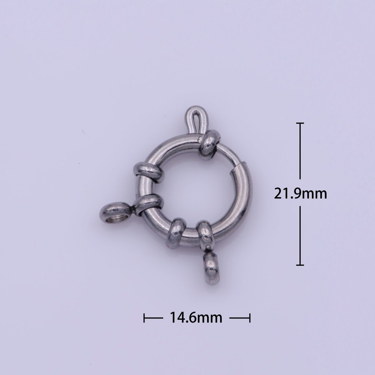 Silver Sailor Clasp, Large Spring Ring Include Loops 22mm, 24mm, Necklace Bracelet Finding L-551 L-552 - DLUXCA