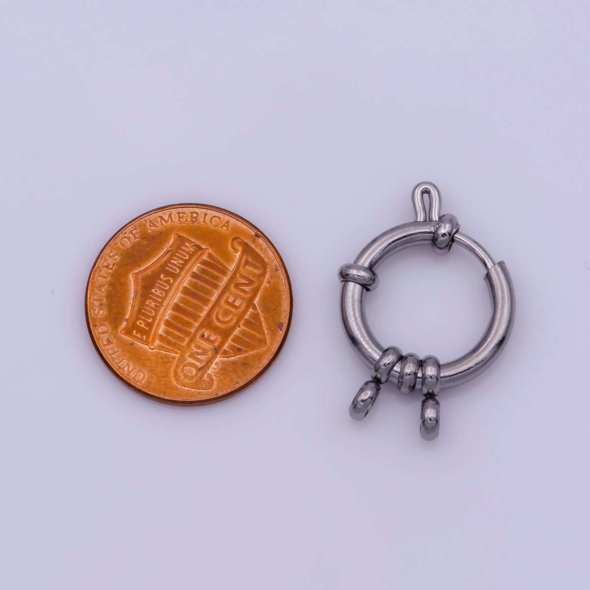 Silver Sailor Clasp, Large Spring Ring Include Loops 22mm, 24mm, Necklace Bracelet Finding L-551 L-552 - DLUXCA