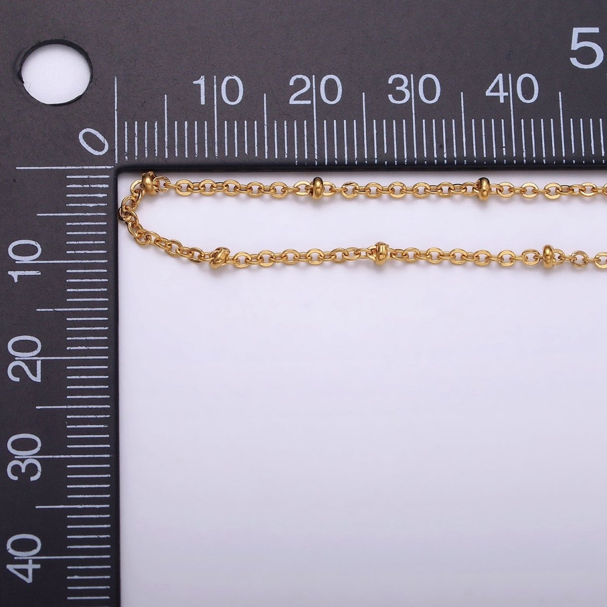 Silver Satellite chain 1.6mm Unfinished chain by Yard Beads Cable Chain | ROLL-1328 Clearance Pricing - DLUXCA