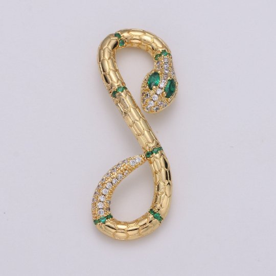 Silver Snake Connector Charms Serpent Connectors Jewelry Vintage Style Antique Look Serpentine Gold Necklace Bracelet Link Connector K-849, K-850 - DLUXCA