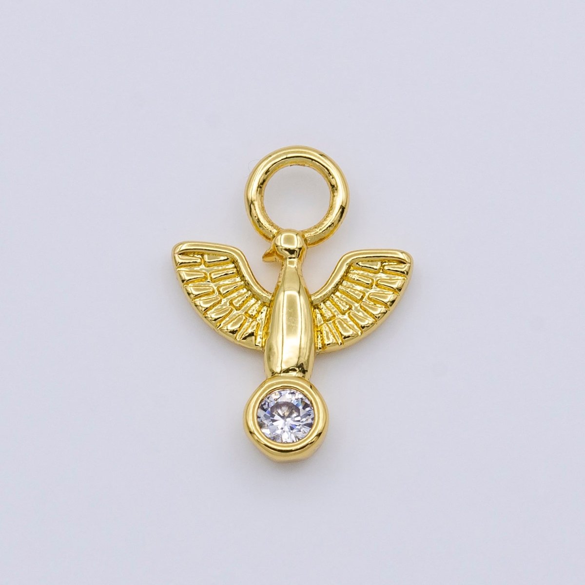 Silver Tiny Dove Charm, Bird Charm Gold Religious Charm for Add on Pendant AC056 AC057 - DLUXCA