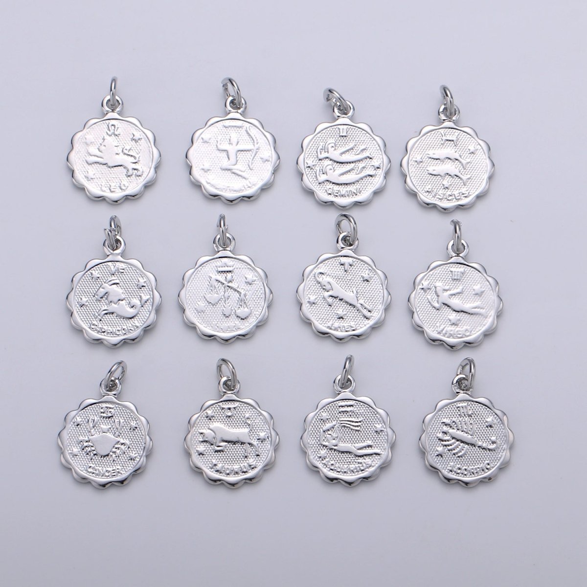 Silver Zodiac Constellation Charms, Zodiac Symbol, Horoscope Charm, Gold Astrological Zodiac Sign Minimalist Jewelry, Zodiac-021 - DLUXCA