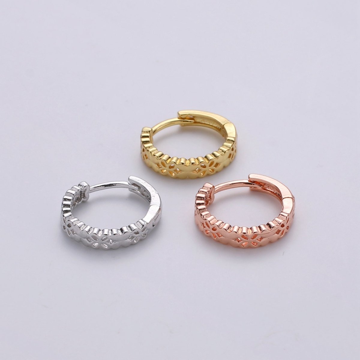 Simple Minimalist Gold Filled Huggies K-662-K-664 - DLUXCA