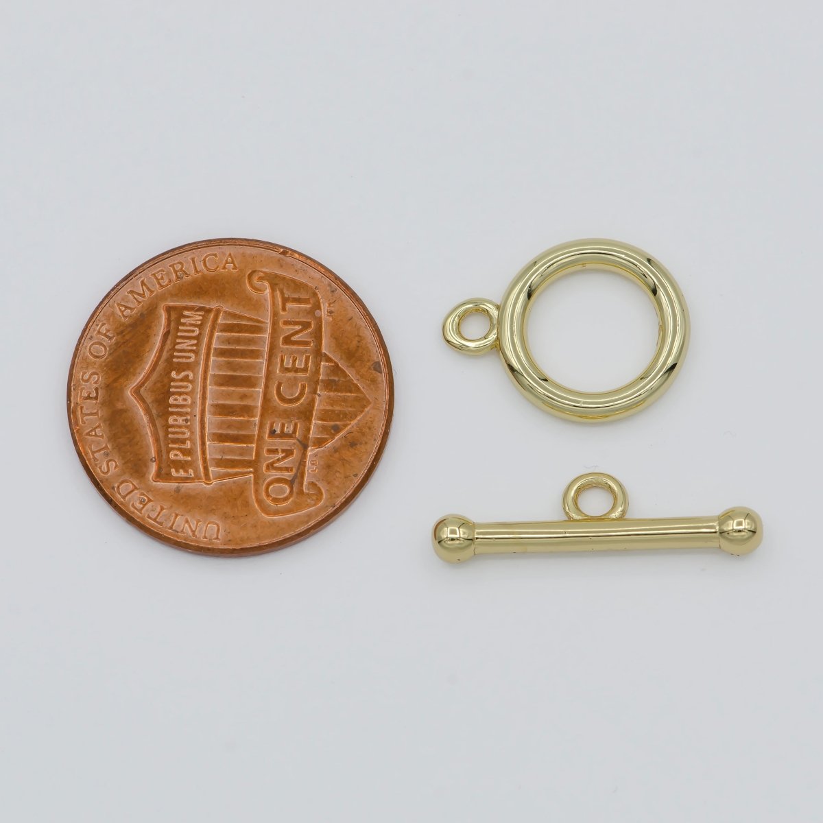 Simple Minimalist Gold Filled Toggle Clasp For DIY Jewelry Making For Necklace Bracelet Anklet L-316 - DLUXCA