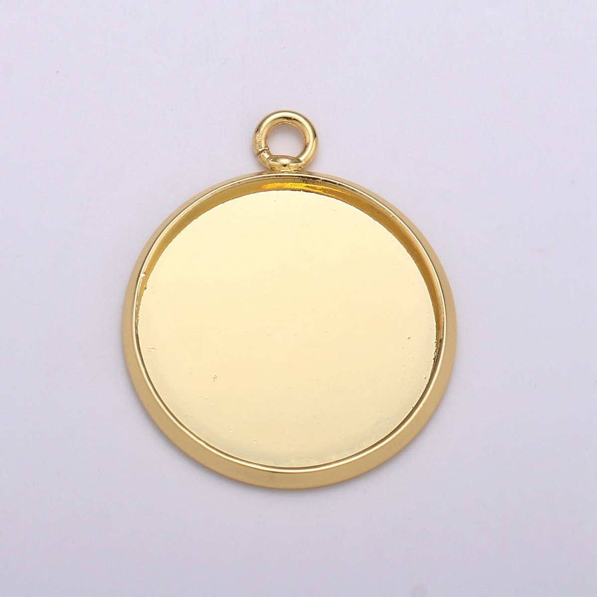 Simple Minimalist Golden Coin Gold Filled Charm K-929,K-930,L-086 - DLUXCA